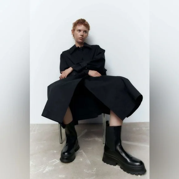 Zara | Shoes | Zara Treaded Chelsea Boots | Poshmark display picture 1